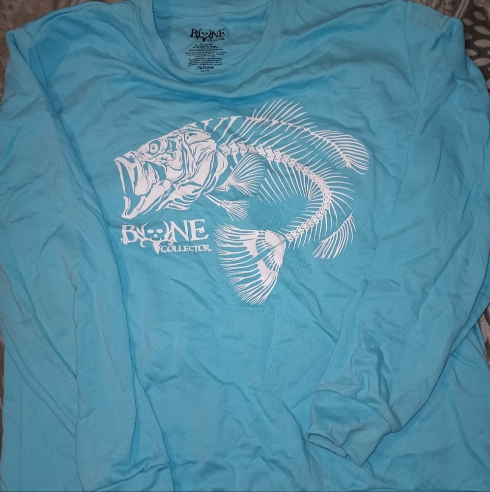 Bone Collector Blue Long Sleeve Shirt